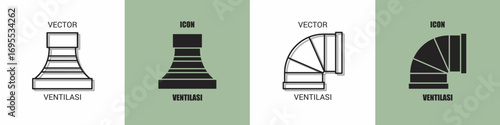 Ventilation icon line. Ventilation vector illustration.