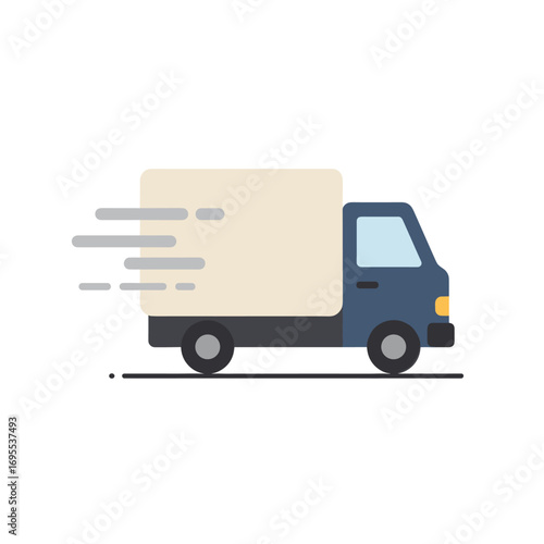 delivery truck on white background