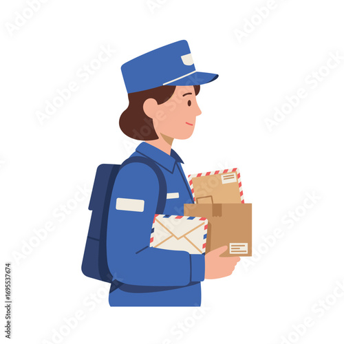 postwoman deliver letter