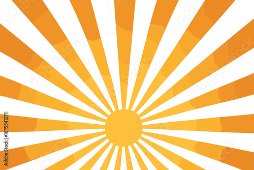 Retro sunburst background with radiant sun rays, comic style vector illustration, sunrise and sunset theme, vibrant orange and yellow gradient design, transparent vector art