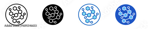 Molecule  Icon Set Multiple Style Collection
