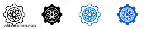 Nanotechnology  Icon Set Multiple Style Collection