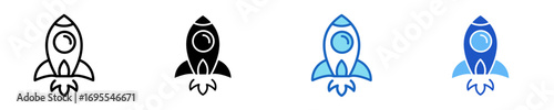Rocket  Icon Set Multiple Style Collection