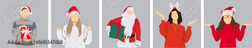 group of christmas people collection