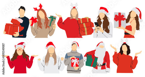 Christmas people set collection