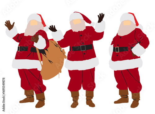 santa claus with christmas gifts