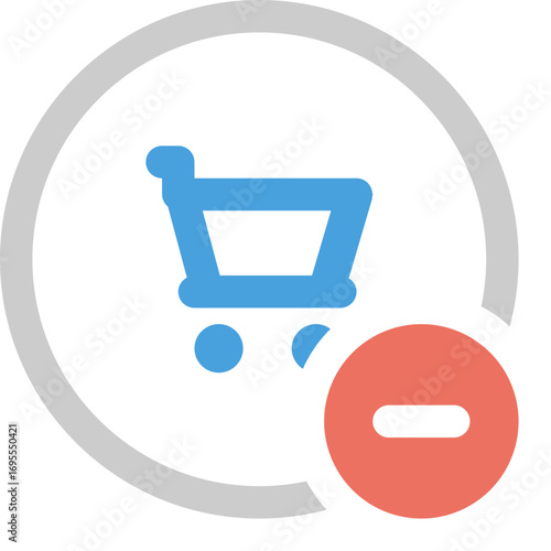 Shopping Cart Icon Minus