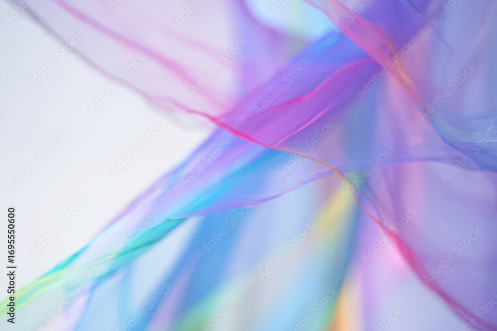Fototapeta premium Abstract soft pastel gradient swirls flowing light fabric texture subtle background