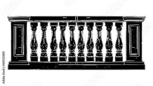 Classical Balustrade in Vector 2D