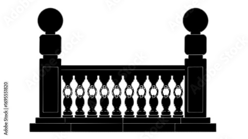 Classical Balustrade in Vector 2D