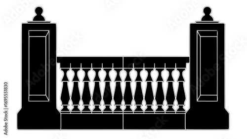 Classical Balustrade in Vector 2D