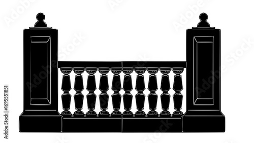 Classical Balustrade in Vector 2D