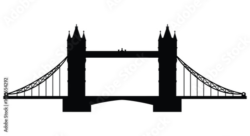 tower bridge silhouette stands majestically over river thames