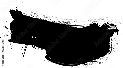 Brush strokes paint Isolated on white background,vector black line, grunge brush strokes ink paint isolated on white background.eps