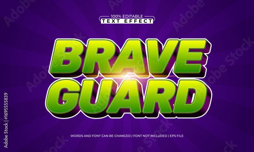 brave guard editable text effect for super