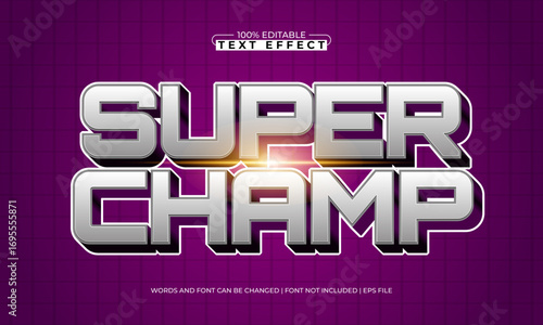 super champ editable text effect for super