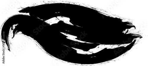 Brush strokes paint Isolated on white background,vector black line, grunge brush strokes ink paint isolated on white background, b.eps