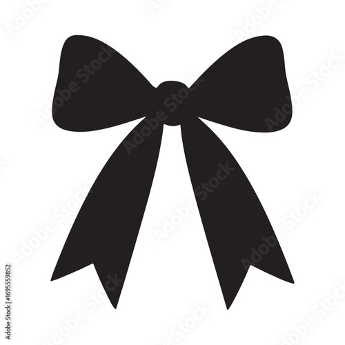 Ribbon black silhouette icon hand drowning vector illustration isolated on white background