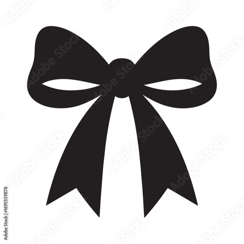 Ribbon black silhouette icon hand drowning vector illustration isolated on white background