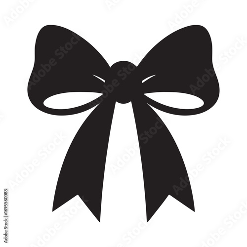Ribbon black silhouette icon hand drowning vector illustration isolated on white background