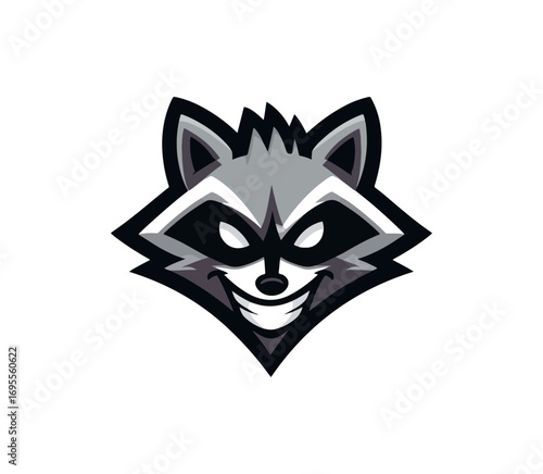 Cartoon raccoon head design