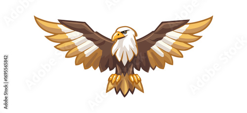 Eagle in flight illustration