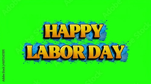 Video happy labor day celebration announcement