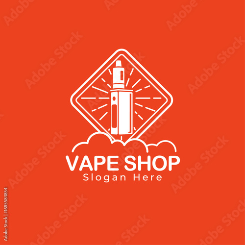 Vape Shop Logo Design Template - Vape Store Logo
