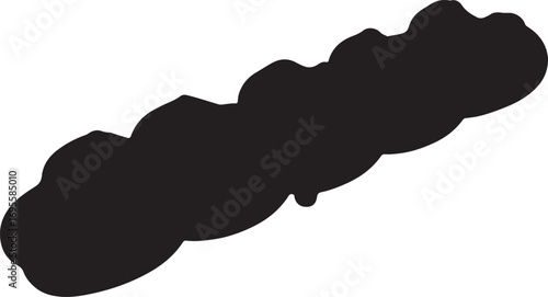 Silhouette of Dark Cloud Formation Against White Sky Weather Pattern Abstract Conceptual Design Element Vector Illustration Weather Forecast Meteorology Atmosphere