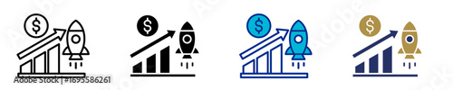 Rocket  Icon Set Multiple Style Collection