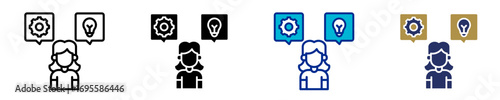 Thinking  Icon Set Multiple Style Collection