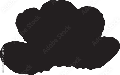 Black and White Silhouette of Cauliflower Head Perfect for Food Illustrations and Nutritional Content with a Modern Twist Emphasizing Freshness and Health Benefits