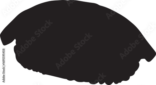Minimalist Nigiri Sushi Silhouette for Asian Food Lovers and Japanese Cuisine Enthusiasts Perfect for Restaurant Menus and Culinary Arts Projects