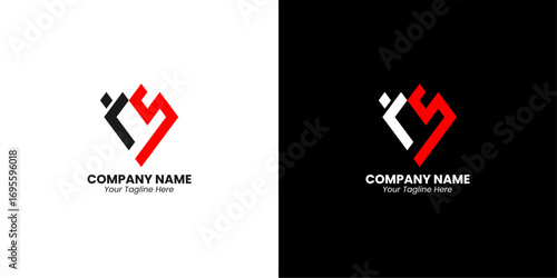 ks letter logo with heart icon. js letter logo. 