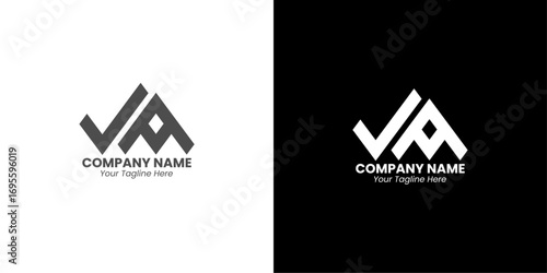 ja letter logo design with check icon. good property logo