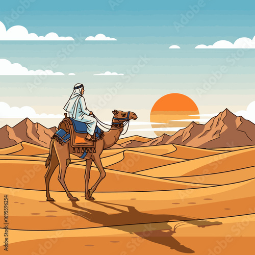 Middle Eastern Traveler Scene, bible story