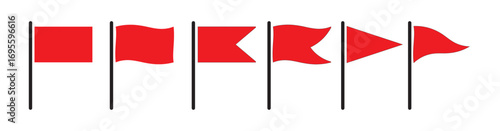 Flag icon set. Waving flag icon. Different flag icons set. Set of red flag icons. different shapes turkey flags, turkey map in official colours and proportion flagpole and wavy shaped