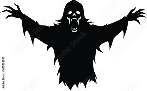 vector illustration of a scary face