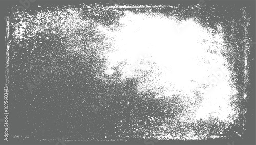 Grunge Border Frame Texture Overlay Rough Black and White monochrome grunge for text   Vintage abstract texture of old surface vector design on transparent background.