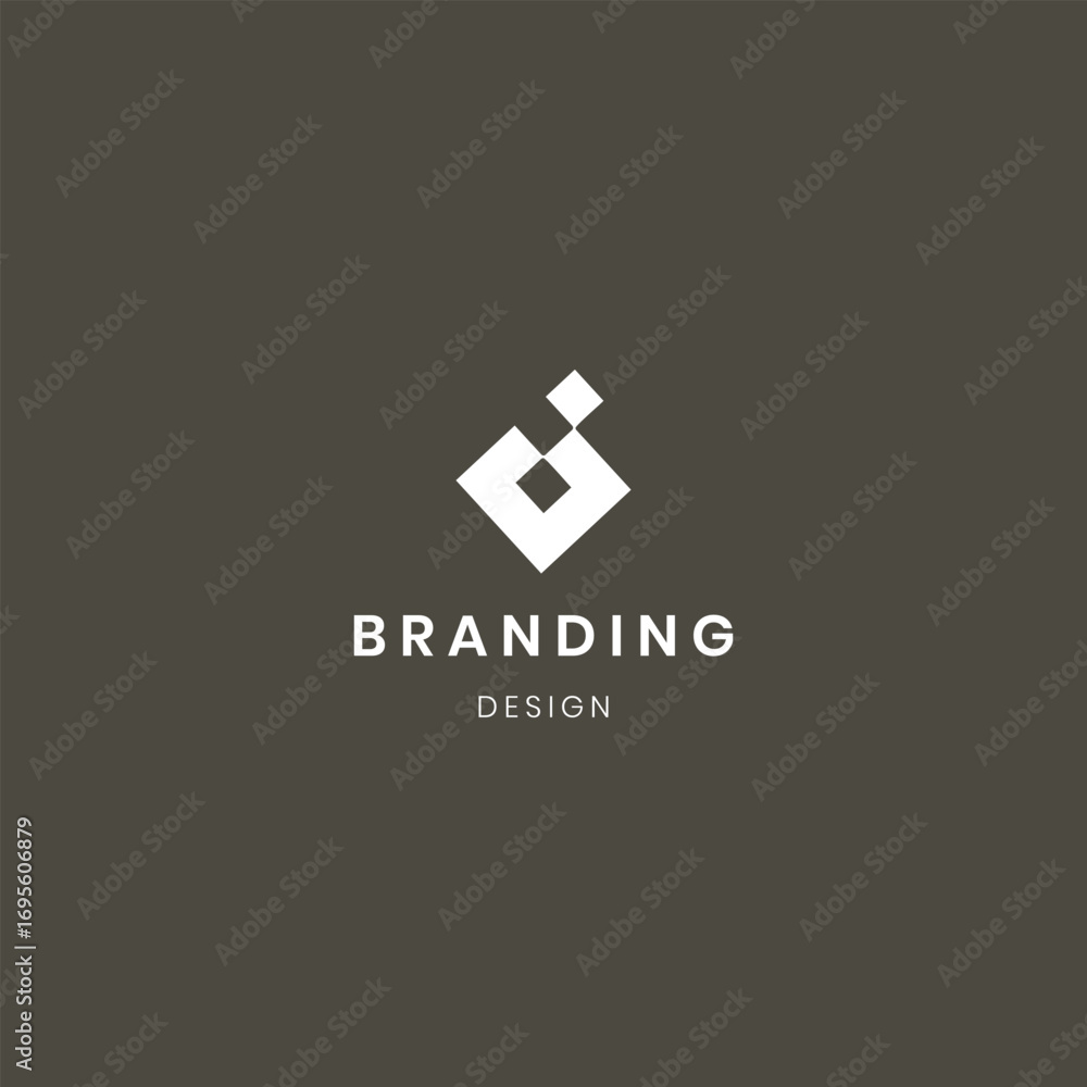 Fototapeta premium Ribbon Classic Initials B Letter Logo Monogram