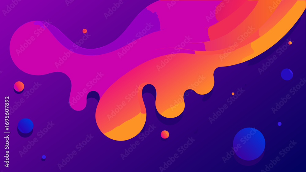 Obraz premium abstract fluid neon gradient background