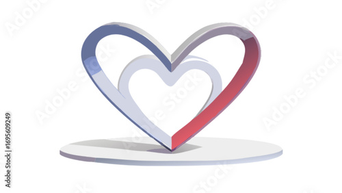 Heart shaped love symbol design for valentine's day celebration and wedding anniversary vector art