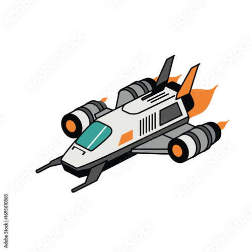 Futuristic Spacecraft Illustration
