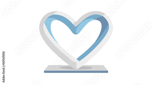 Heart shaped sculpture art modern design love symbol valentine's day anniversary gift present decoration idea