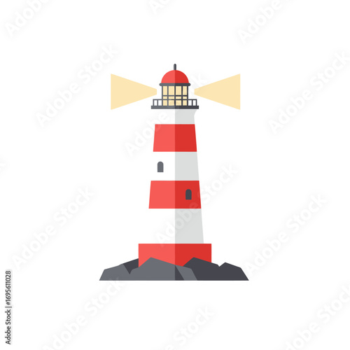 Lighthouse Icon in Flat Design