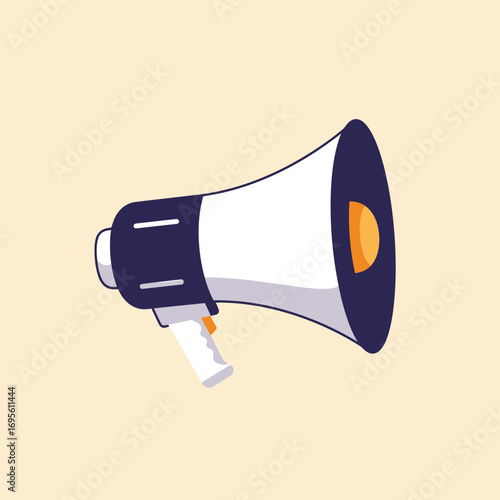 Flat Vector Illustration of Megaphone Icon