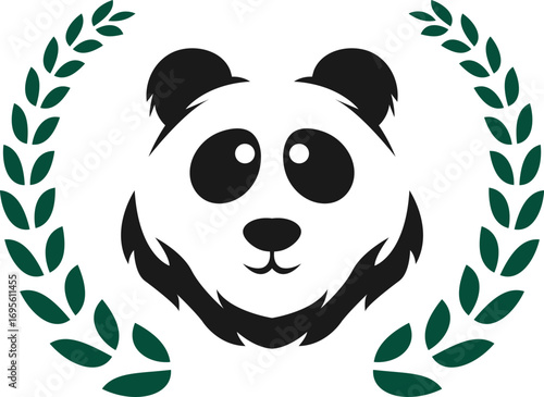 panda vector illustration logo