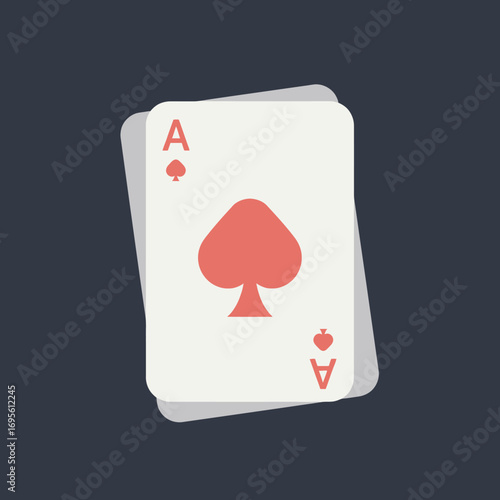 Ace of Spades Playing Card Vector
