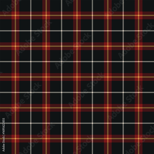 scottish tartan plaid checkered stripes trendy school skirt pattern black background