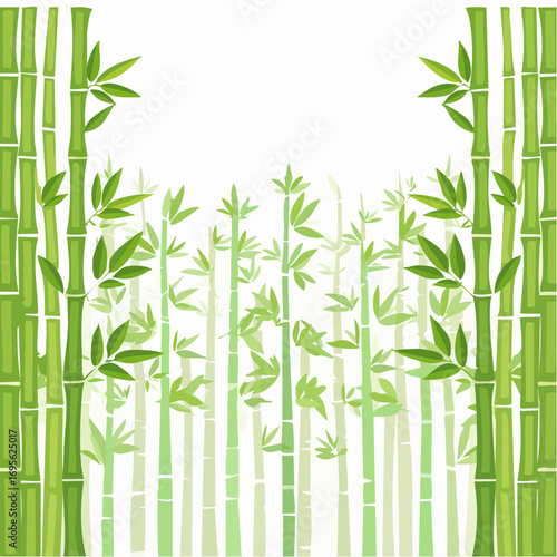 Verdant Bamboo Grove A Lush Forest of Green Stalks and Delicate Leaves